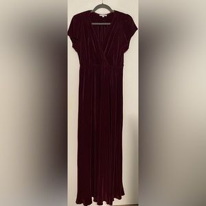 Baltic Born Mulberry Pleated Maxi Dress
